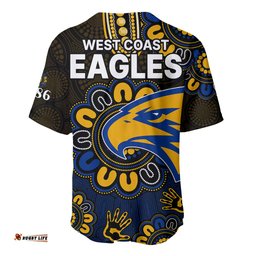 AFL West Coast Eagles 1986 Aboriginal Baseball Jersey Shirt 05