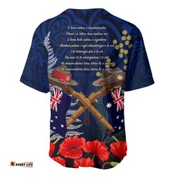 Anzac Day Aussie Mix Maori In Memories Baseball Jersey Shirt