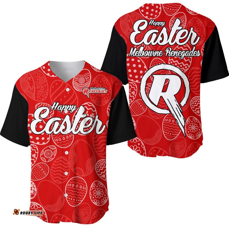 Melbourne Renegades Cricket Happy Easter Day Baseball Jersey Shirt Simple Style
