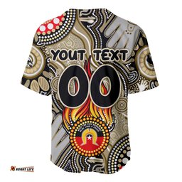 Personalised NAIDOC Week 2024 Collingwood Magpies Baseball Jersey Shirt Australian Aboriginal Hand Painting