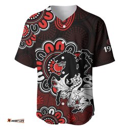 Custom Personalised NRL St. George Illawarra Dragons Rugby Saints 1998 Aboriginal Baseball Jersey Shirt