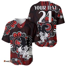 Custom Personalised NRL St. George Illawarra Dragons Rugby Saints 1998 Aboriginal Baseball Jersey Shirt