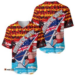 Australia Surfing Christmas Baseball Jersey Shirt Catch The Wave