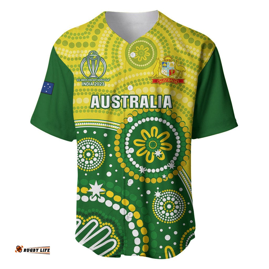 Australia Cricket Baseball Jersey Shirt Aboriginal Go Champions World Cup