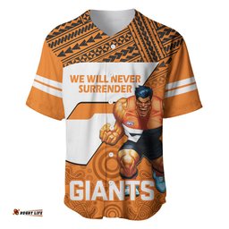 Giants Football Baseball Jersey Shirt GWS Go Champions Polynesian Indigenous Art