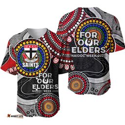 Saint Rugby Baseball Jersey Shirt NAIDOC Aboriginal