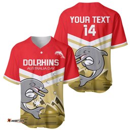 Custom Australia Day Dolphins Baseball Jersey Shirt NRL 2024 With Sydney Opera House