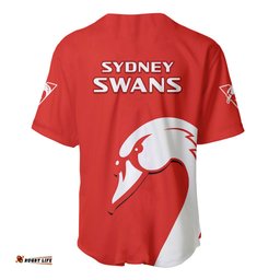 Sydney Swans Football Baseball Jersey Shirt Go Swannies Sporty Style