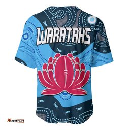 Waratahs Rugby Baseball Jersey Shirt NSW Indigenous