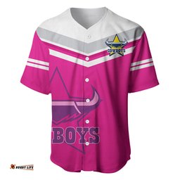 Custom Text And Number Cowboys Rugby Baseball Jersey Shirt Sporty Style Pink