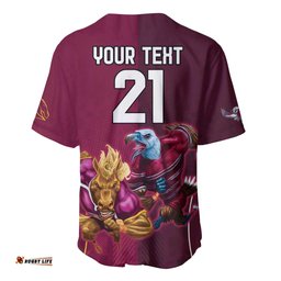 Custom Sea Eagles And Broncos Rugby Baseball Jersey Shirt Sporty Style