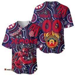 Personalised NAIDOC Week 2024 North Melbourne Kangaroos Baseball Jersey Shirt Australian Aboriginal Hand Painting