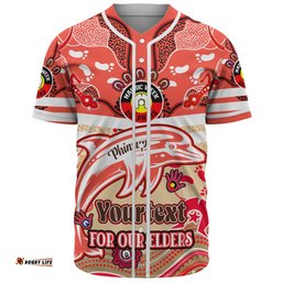 Australia Redcliffe Naidoc Week Custom Baseball Jersey Shirt For Our Elders Home Jersey Shirt 03