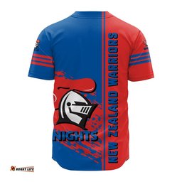 Newcastle Knights Baseball Jersey Shirt Quarter Style NRL