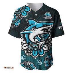 NRL Cronulla Sutherland Sharks Rugby Sharkies 1963 Aboriginal Baseball Jersey Shirt