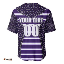 AFL Freo Baseball Jersey Shirt Mix Dot Aboriginal