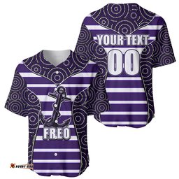AFL Freo Baseball Jersey Shirt Mix Dot Aboriginal