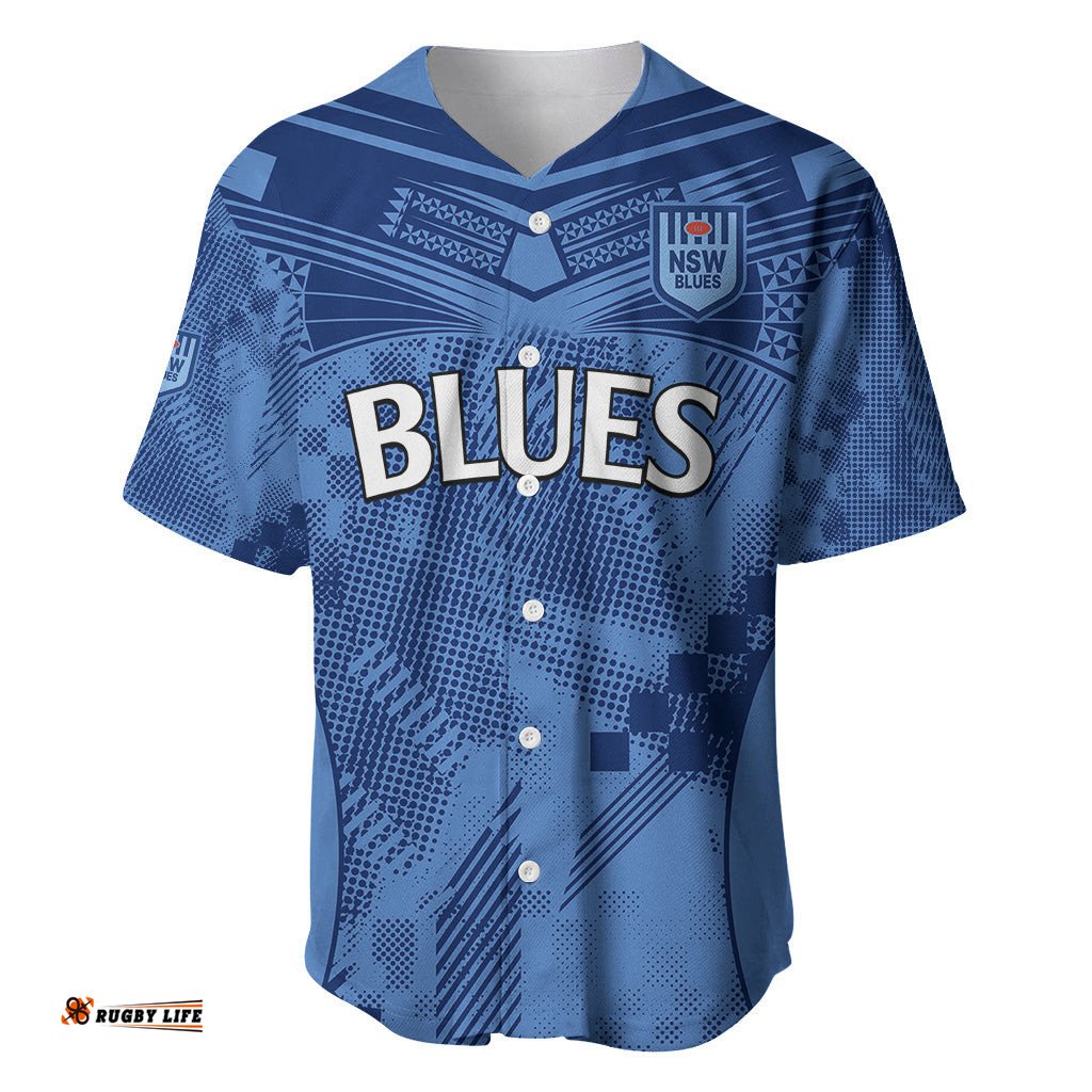 Custom Text And Number NSW Blues Rugby Baseball Jersey Shirt Origin New South Wales Sporty Style
