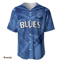 Custom Text And Number NSW Blues Rugby Baseball Jersey Shirt Origin New South Wales Sporty Style