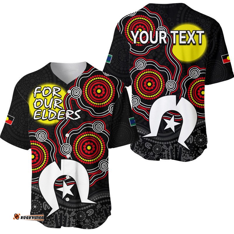 Custom Personalised NAIDOC Baseball Jersey Shirt Aboriginal and Torres Strait Islander