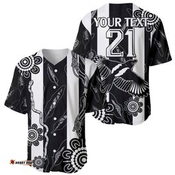 Custom Text And Number Collingwood Football Baseball Jersey Shirt Proud To Be Magpies Aboriginal Version