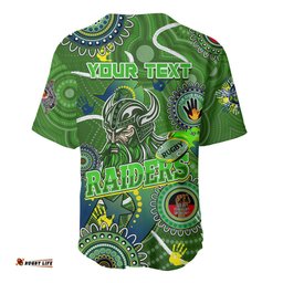 Personalised NAIDOC Week 2024 Raiders Baseball Jersey Shirt Australia Fire Burning