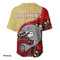 Dolphins Rugby Baseball Jersey Shirt Phins Up Indigenous Art 07