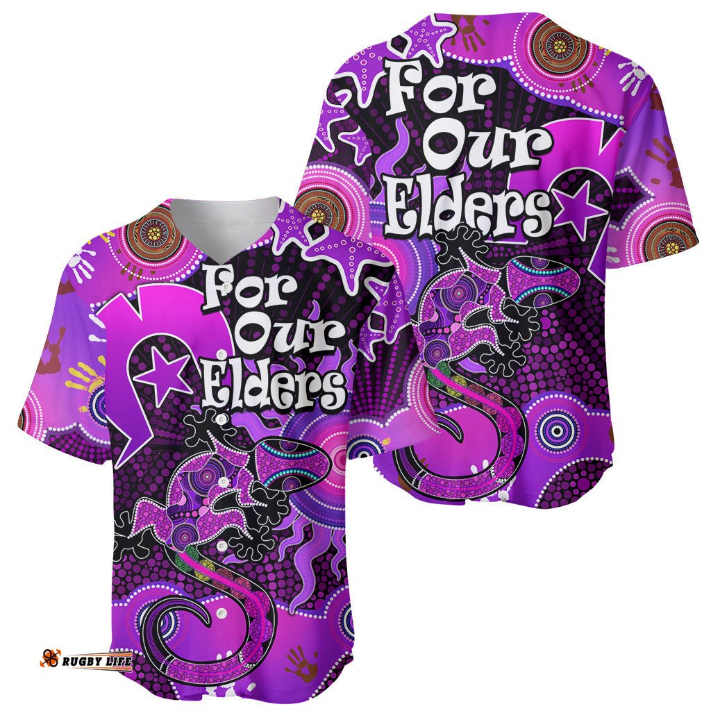 Aboriginal NAIDOC Week Baseball Jersey Shirt Turtle Lizard Sun 01