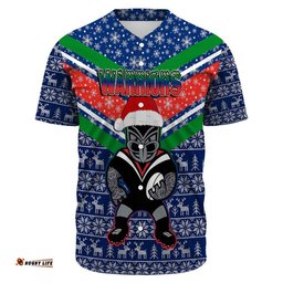Custom Clothing New Zealand Warriors Christmas Aboriginal Tattoo Baseball Jersey Shirts