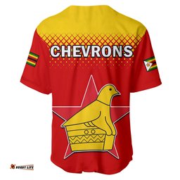 Zimbabwe Cricket Baseball Jersey Shirt The Chevrons ODI Style 05