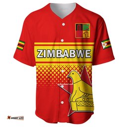 Custom Text And Number Zimbabwe Cricket Baseball Jersey Shirt The Chevrons ODI Style