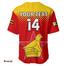Custom Text And Number Zimbabwe Cricket Baseball Jersey Shirt The Chevrons ODI Style