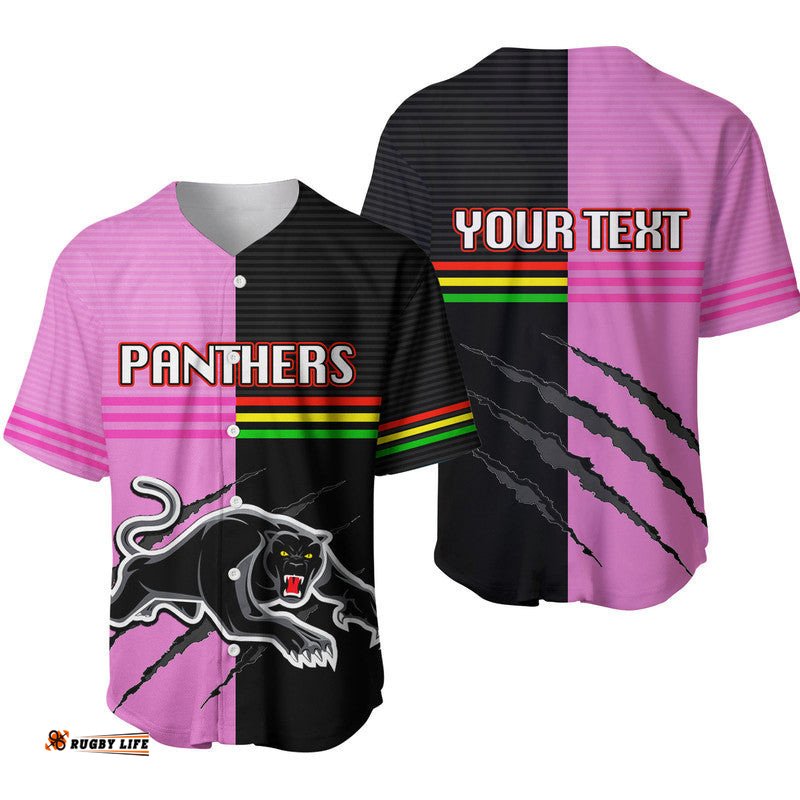 Custom Personalised Panthers Rugby Baseball Jersey Shirt Mix Color Jersey