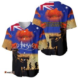 Aussie ANZAC Baseball Jersey Shirt Australian Army Poppy Mix Flag 08