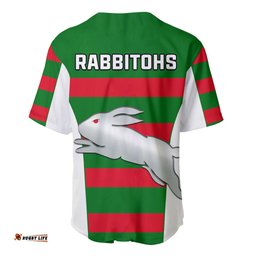 Rabbitohs Rugby Baseball Jersey Shirt Go Souths 1908 Sporty Style White