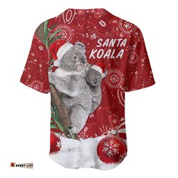 Australia Christmas Aboriginal Baseball Jersey Shirt Santa Koala Ver01