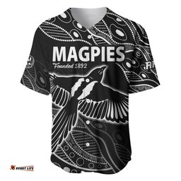 Collingwood Magpies Football Baseball Jersey Shirt Pies Founded 1892
