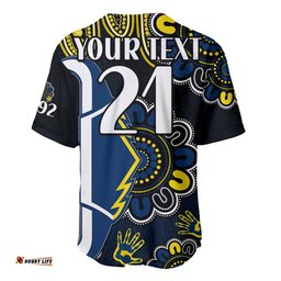 Custom Personalised NRL North Queensland Cowboys Rugby Baseball Jersey Shirt Est 1992 Aboriginal