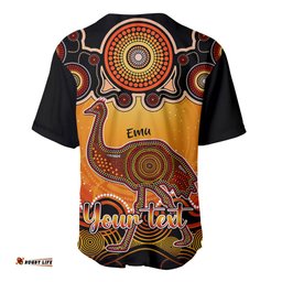 Personalised Australia Aquarius Emu Zodiac Baseball Jersey Shirt Auz Astrology Aboriginal Red