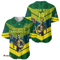 Custom Australia Rugby Baseball Jersey Shirt Pacific Go Aussie Kangaroos
