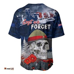 New Zealand ANZAC Day Baseball Jersey Shirt Freedom Ain't Free