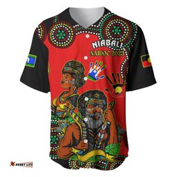 Australia NAIDOC Baseball Jersey Shirt Niabali Indigenous For Our Elders