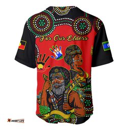Australia NAIDOC Baseball Jersey Shirt Niabali Indigenous For Our Elders
