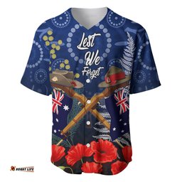 Anzac Baseball Jersey Shirt Australia Aboriginal Mix New Zealand Slouch Hats