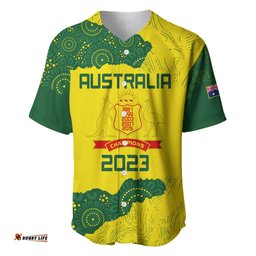 Custom Australia Cricket Baseball Jersey Shirt History Commemorative World Cup Winners