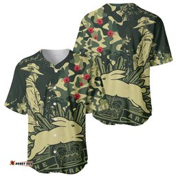 NRL ANZAC Rabbitohs Baseball Jersey Shirt Camouflage 09