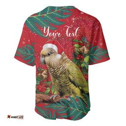 Personalised New Zealand Kakapo Christmas Baseball Jersey Shirt Meri Kirihimete Silver Fern Mix Pohutukawa