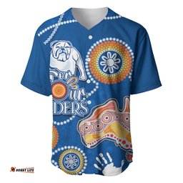 Personalised NAIDOC Week NRL Bulldogs For Our Elders Baseball Jersey Shirt