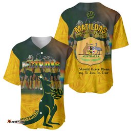 Matildas Pride Baseball Jersey Shirt LGBT Kangaroo Australian Proud