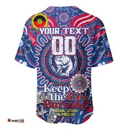 Custom Western Bulldogs NAIDOC Week 2024 Baseball Jersey Shirt Mascot Football